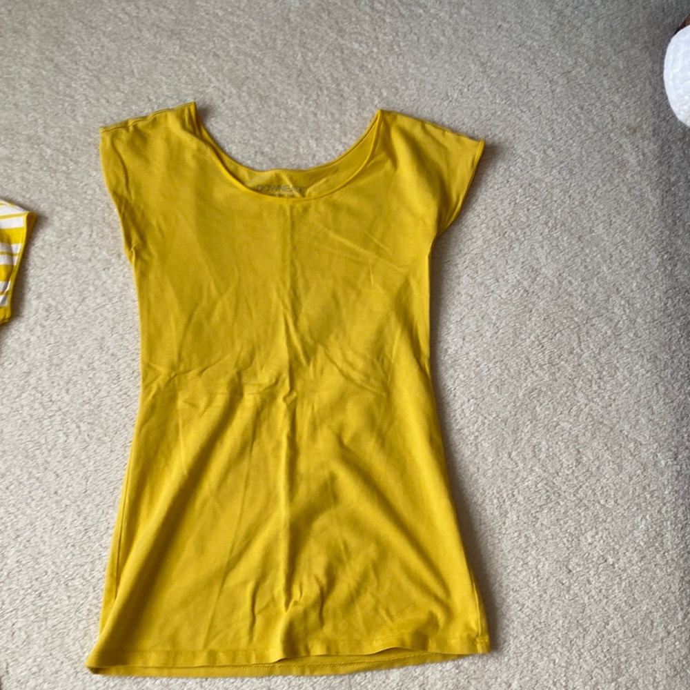 DownEast Yellow Short Sleeve Tee dyed a more golden yellow